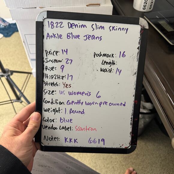 1822 Denim Slim Skinny Ankle Blue Jeans US Women's 6 - Picture 7 of 7